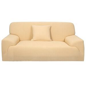 Stretch Chair Sofa Cover Slipcover 1 Couch Covers + 1 Cushion Cover Yellow